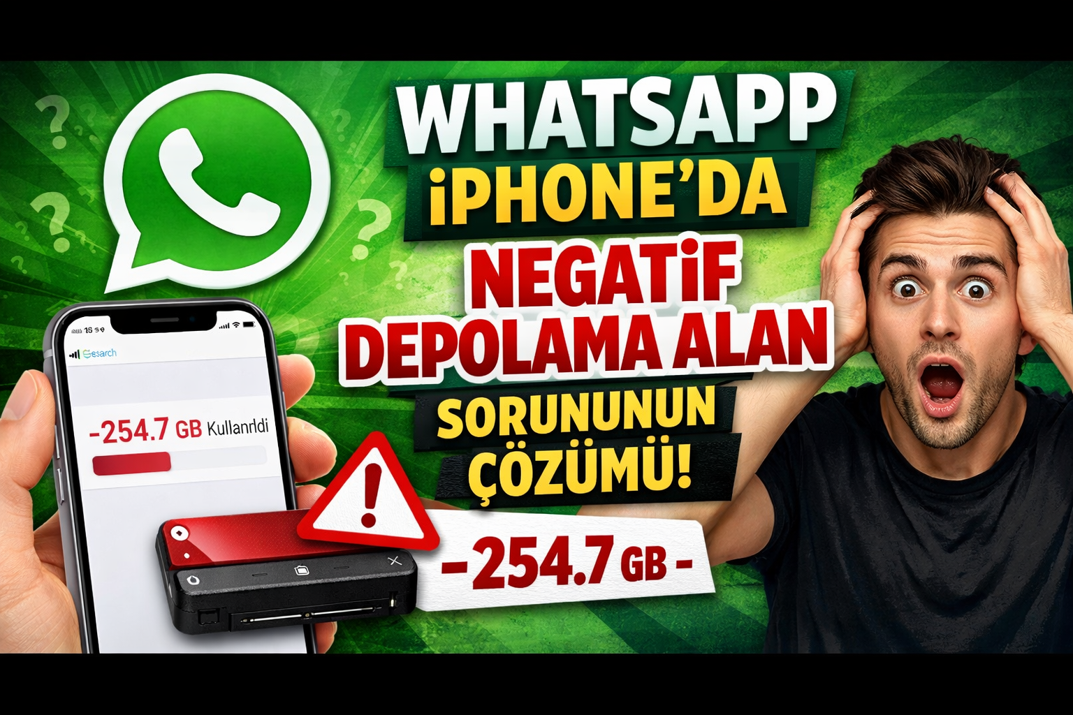 WhatsApp iPhone Negatif Depolama Alanı Sorunu (Kesin Çözüm)
